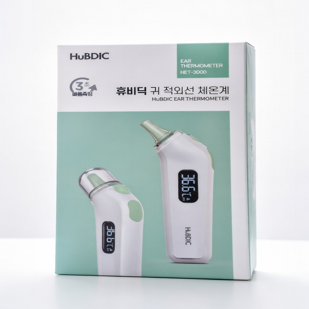 휴비딕 휴비딕 써모파인더 E3 적외선 귀 체온계 아기 신생아 체온측정 그레이 HET-3000