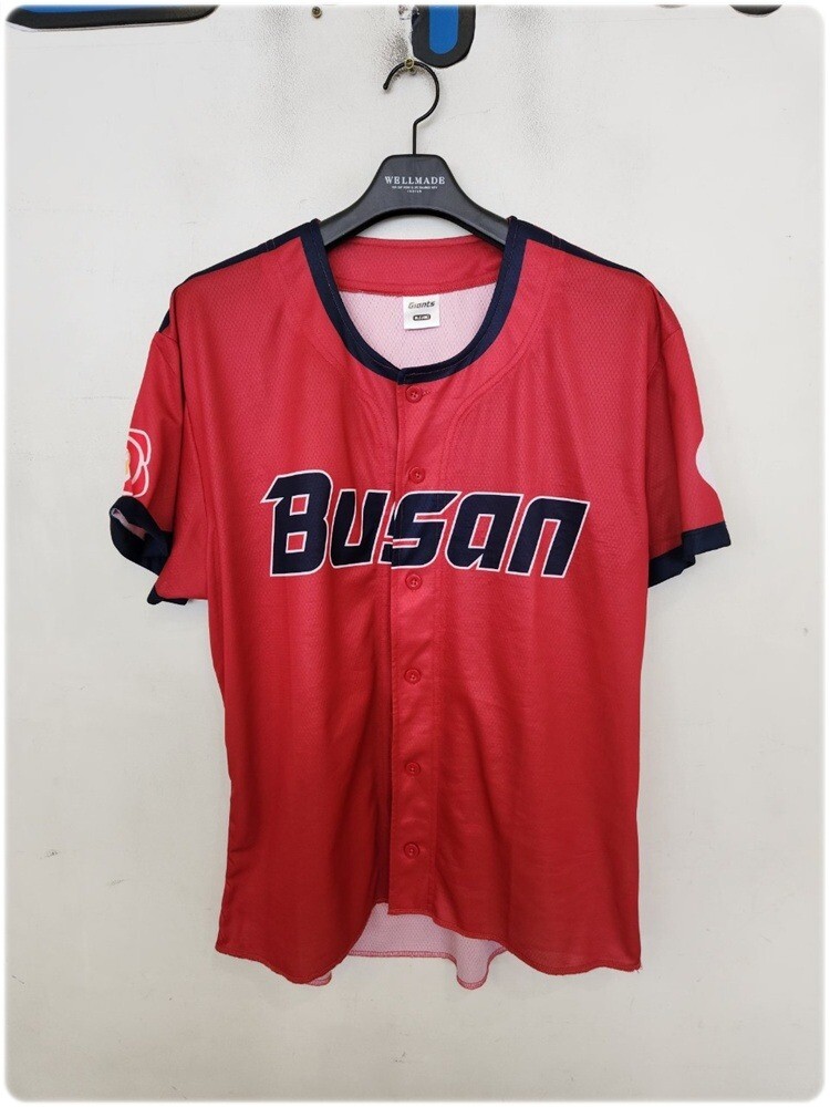 [중고] 남0005579 롯데자이언츠 착한악동 코딱지 빈티지 야구 유니폼 반팔 티셔츠