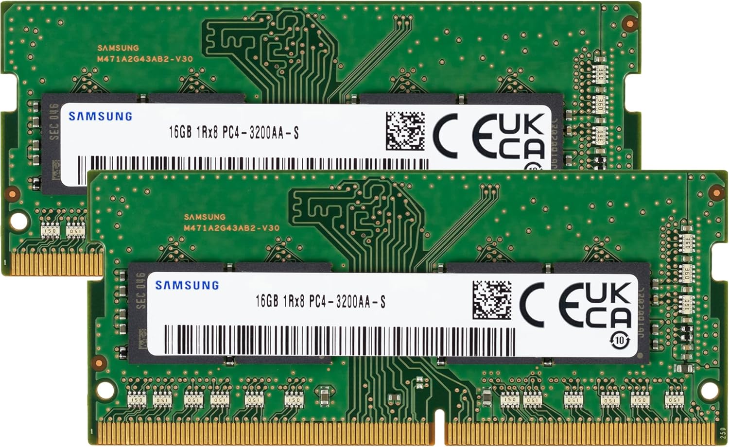 [오늘출발] 삼성 32GB (2x16GB) DDR4 3200MHz PC4-25600 (PC4-3200AA) CL22 SODIMM 1Rx8 싱글 랭크 1.2V 260핀