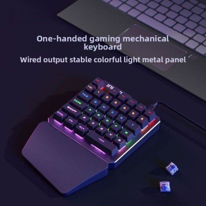 TECLADO 로우 프로파일 한 손으로 게임 기계식 키보드 유선 소형 왼손잡이 휴대 전화 치킨