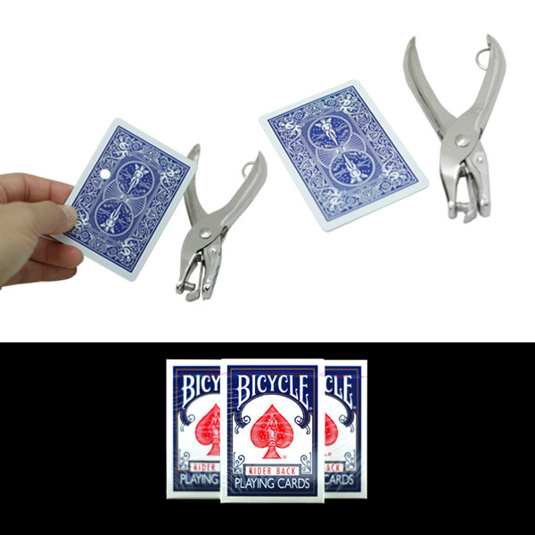 마술도구 구멍이 이동하는 카드마술 할로우-블루 세트