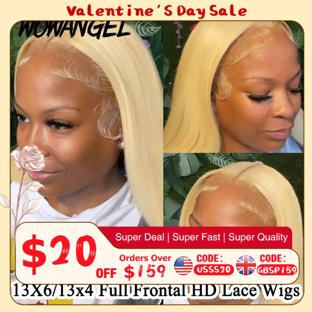 색차계 휴대용 색도계 와우 엔젤 613 HD 레이스 정면 가발 13X6 프론트 스트레이트 인간의 머리 Pre 뽑은
