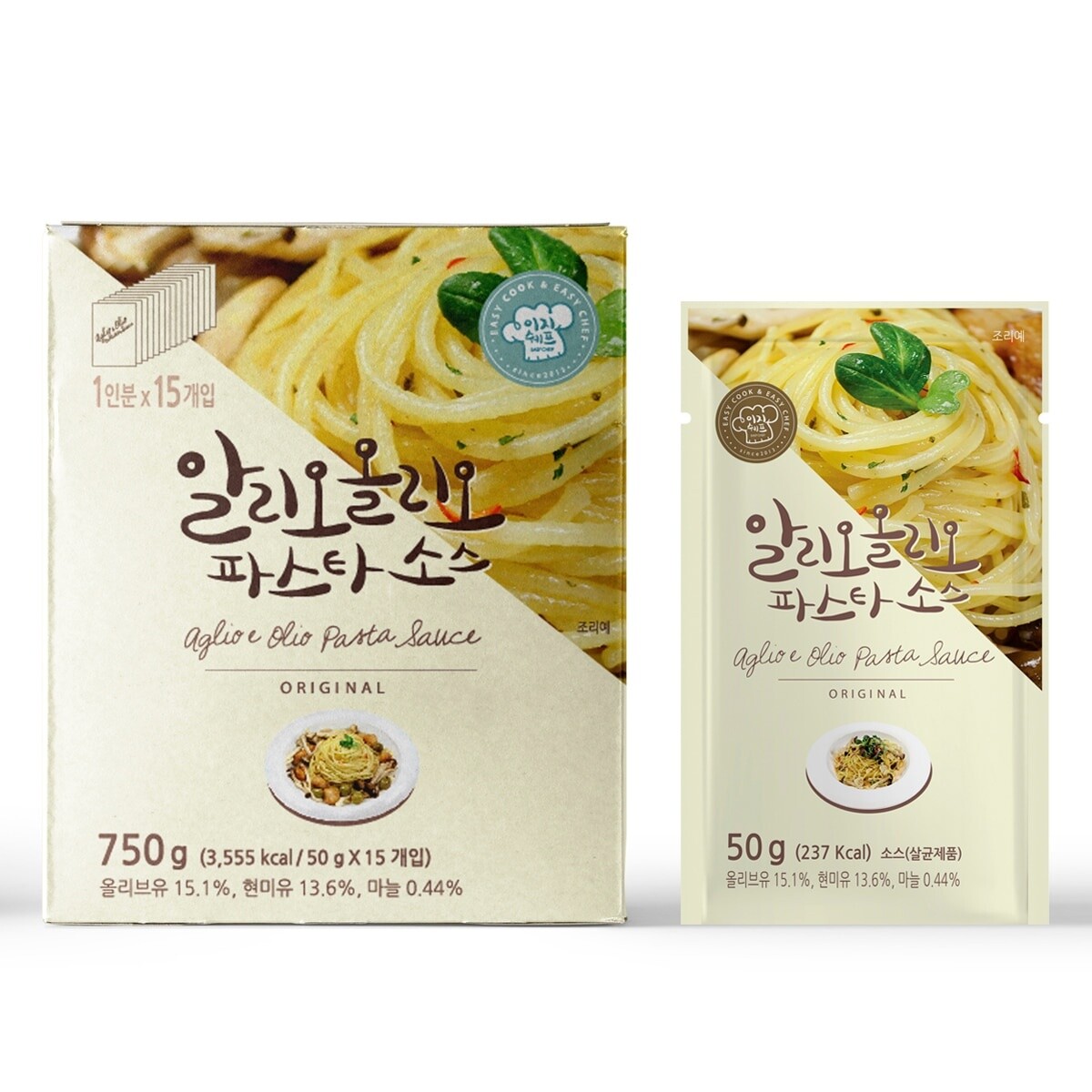 이지쉐프 이지쉐프 알리오올리오 파스타 소스 50g x 15/최소구매 2 코스트코
