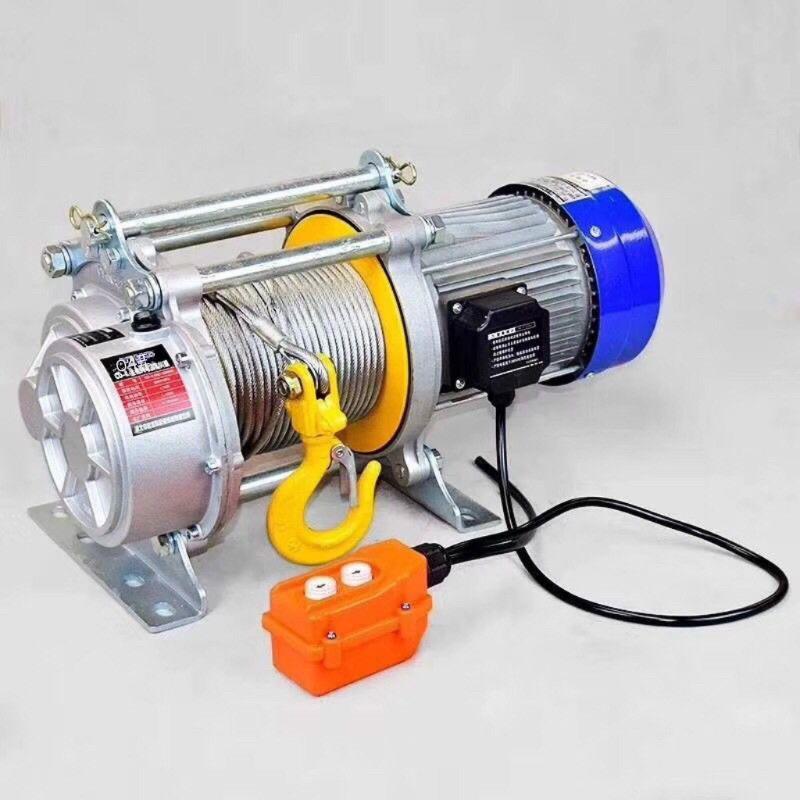 [해외] 220V 전동 윈치 크레인 체인블럭 전기 호이스트 소형 기중기 와이어 리프팅