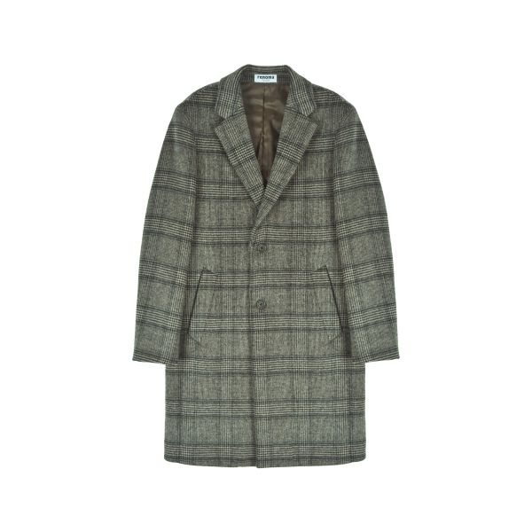 매장정품 renoma RENOMAHOMME 울혼방 클렌체크 체스터코트 브라운 RNLMBH63A 1216655