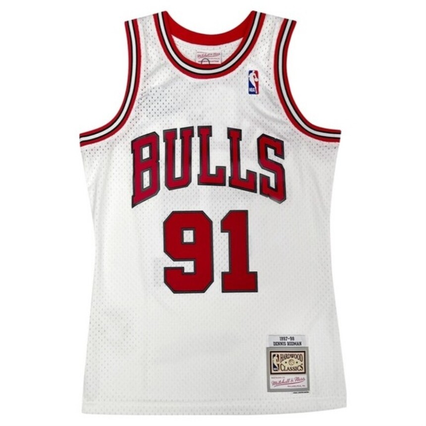 NBA 남녀공용 시카고 불스 DENNIS RODMAN 97 98 스윙맨 져지 나시 티셔츠