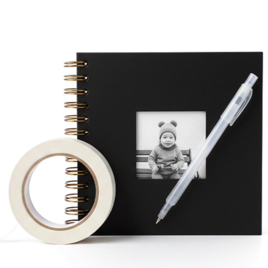 [해외] 초쿙 DIY 무지 스크랩북 초음파앨범 산모수첩 올인원 세트 포토앨범