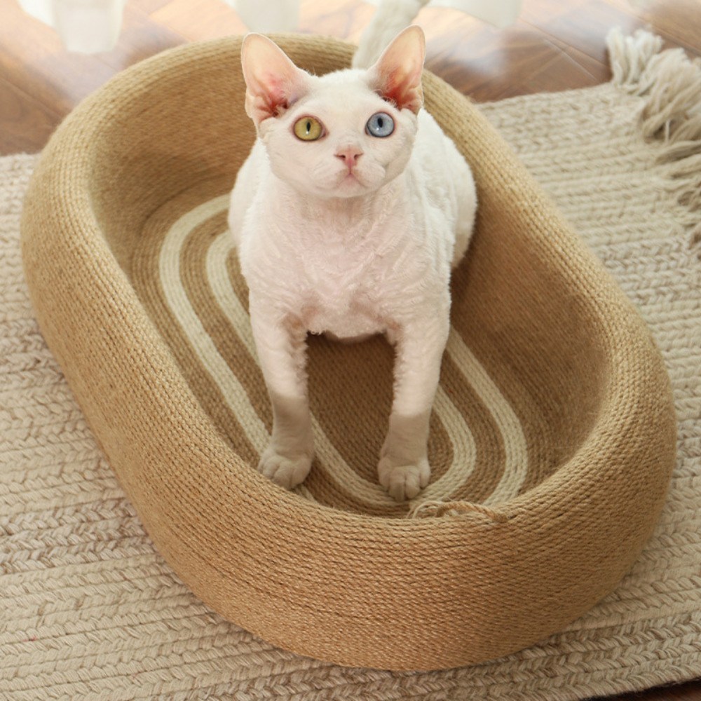 [해외] 일본MEOW 고양이스크래쳐 사이잘삼 움푹원형 스크래처