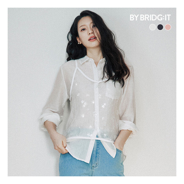 바이브리짓 (런칭가69900원) 26SS 크링클 시어 블라우스 3종(+이너 2종)