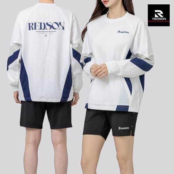 요넥스 레드썬 배드민턴 공용 우븐 소프트 오버핏 바람막이 RW1L2601 화이트