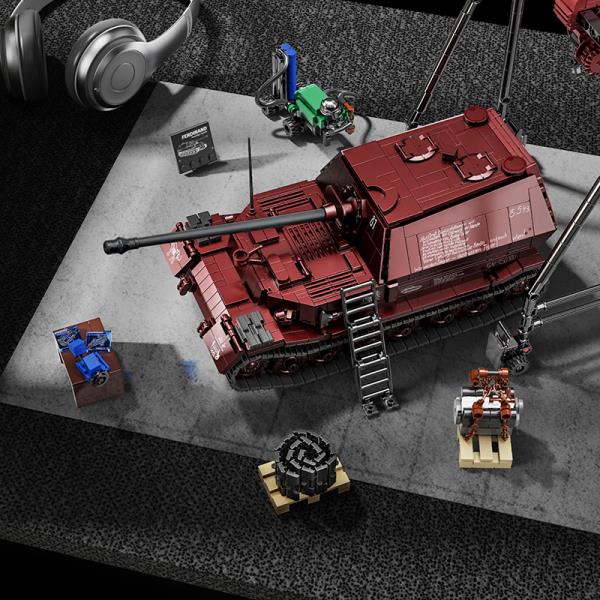 2차 세계대전 군인 자그드팬처 조립 블록 페르디나인 모델 브릭 장난감 선물