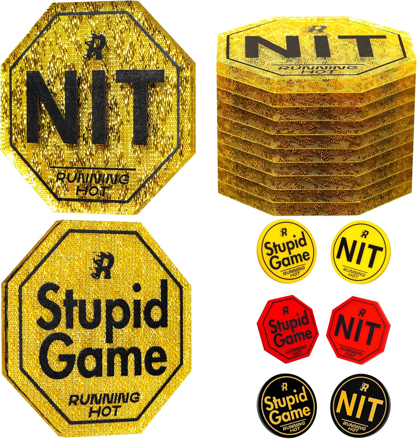 [오늘출발] 텍사스 홀덤 앤 오마하 포커용 러닝 핫 니트 버튼 세트(10팩) - 스탠드업