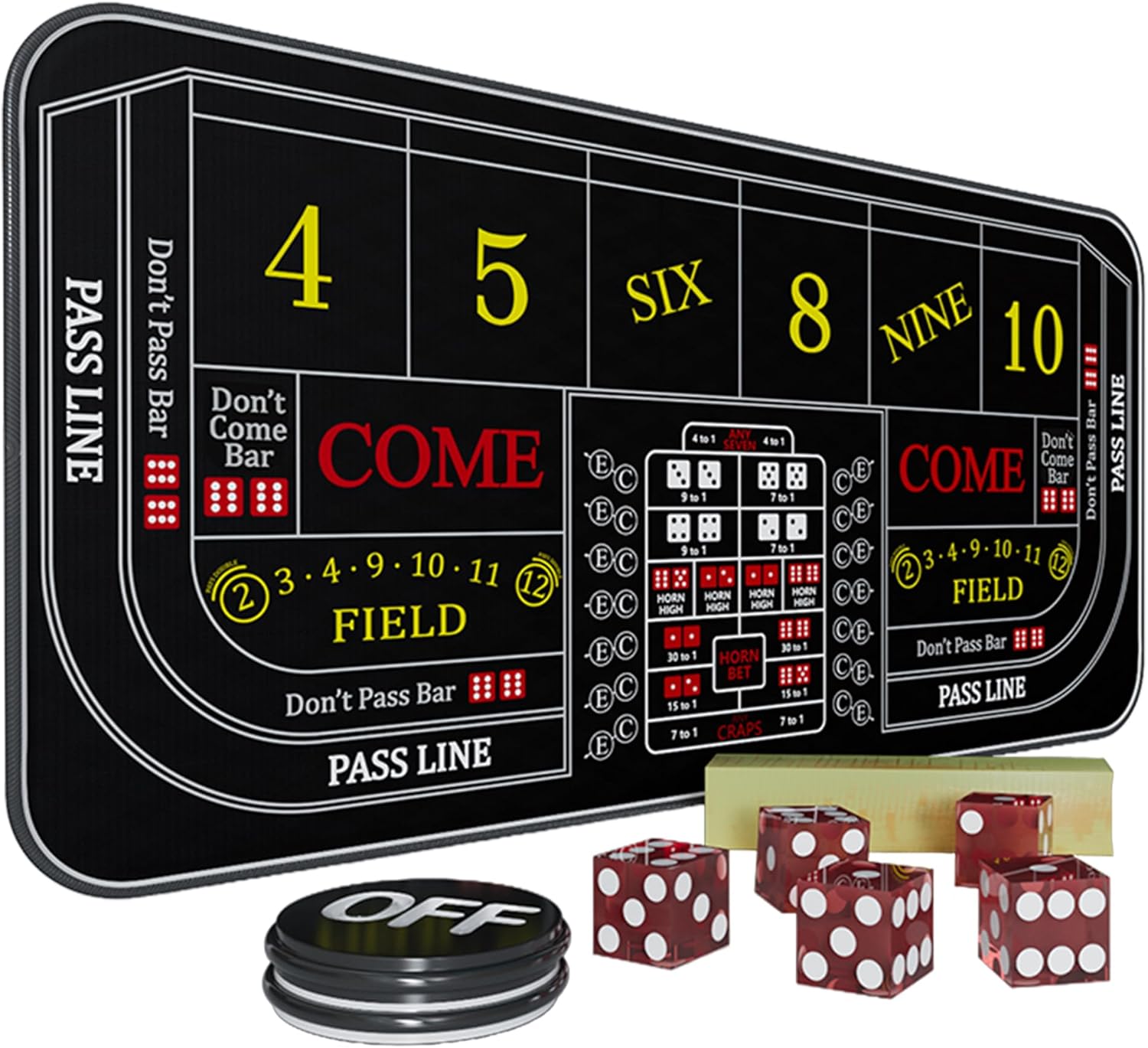 [오늘출발] 아이에스트로스 크랩스 테이블 상판 세트 매트 70인치 x 35인치 카지노 ON OFF