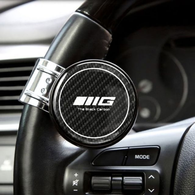 [오늘출발] 블랙카본 파워핸들 / 자동차용 차량용 핸들보조 핸들 보조 카본 패턴 파워볼 자동차 운전 조작 스피너 차량