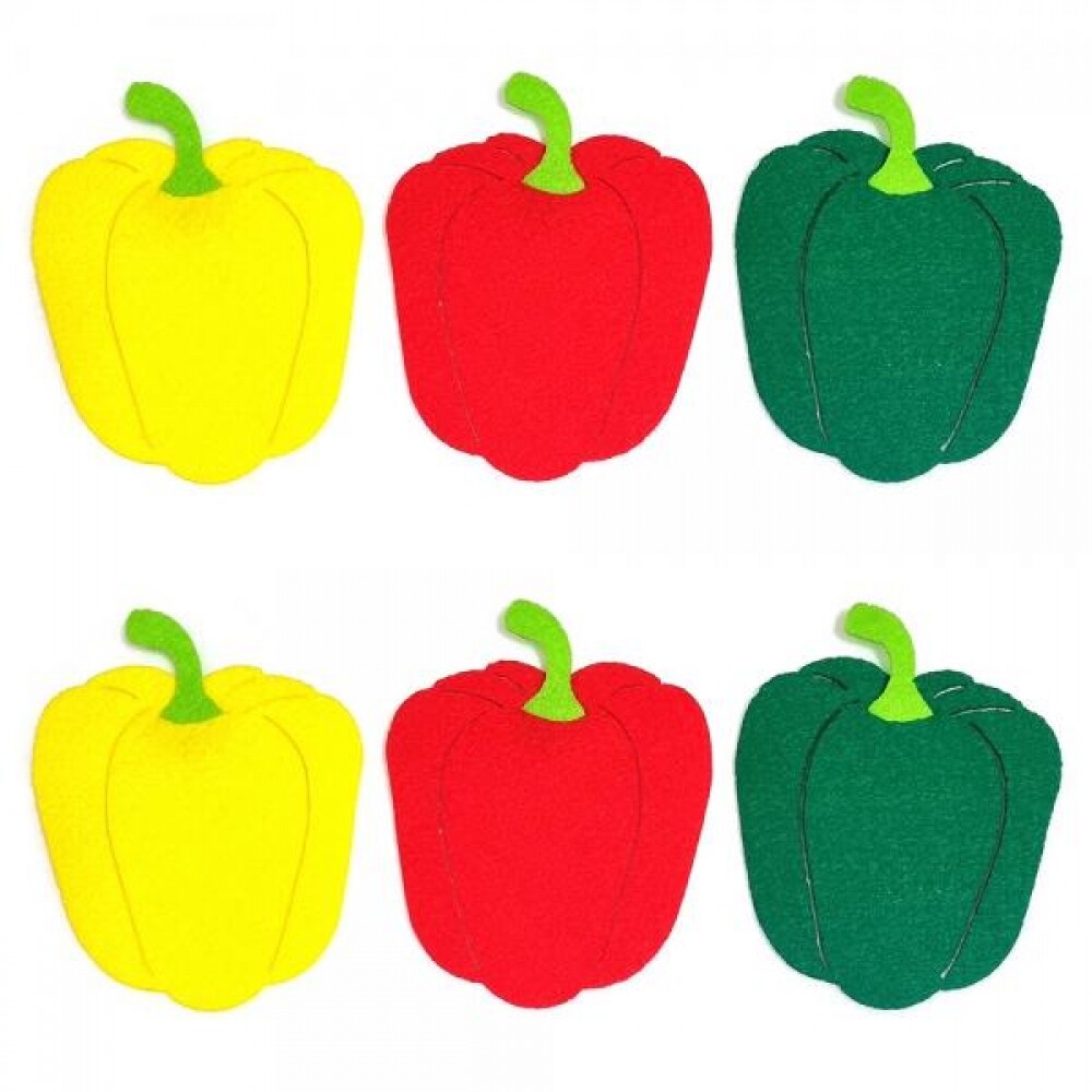 [오늘출발] 펠트 피망 / 장식 환경 꾸미기 어린이 교실 모빌 벽 과일 채소 가랜드 행잉 diy 재료 미술 공예 유치원