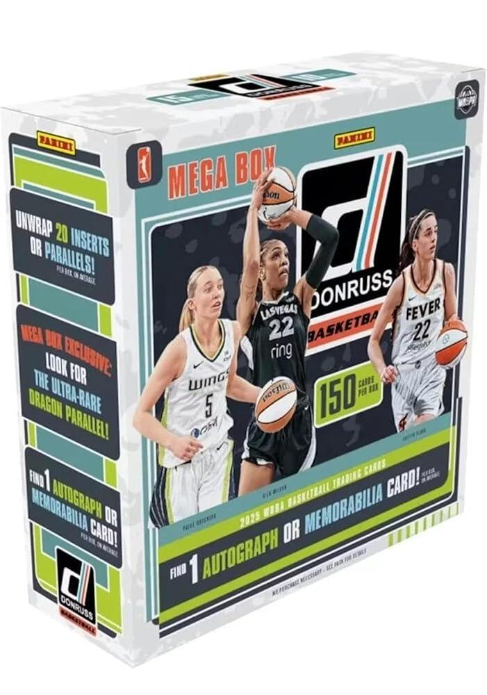 2025 Panini Donruss WNBA 농구 메가 트레이딩 카드 박스 박스당 사인 또는 기념품 1개 172307