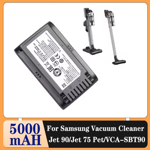 [호환] 삼성 호환 25.2V 5000mAh JET75 JET90 VS9000 VS20R9074S2 VS20T7551P5 용 새 VCA-SBT90 진공 청소기 배터