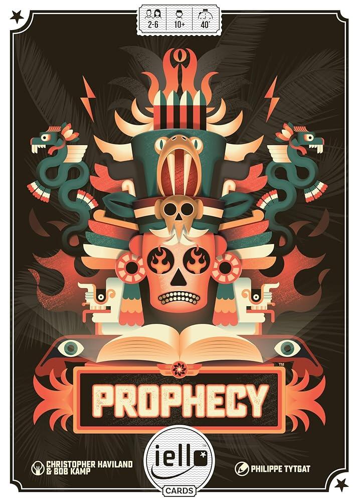[해외] IELLO: Prophecy - 전략적 트릭 테이킹 카드 게임 마야 테마 베팅 게임 가족 연령 10세 이상 2-6명의 플