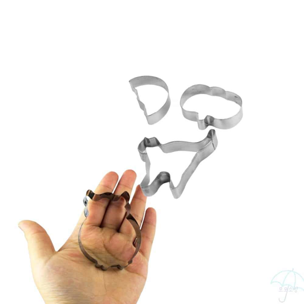 스텐쿠키반죽틀 4P 귀여운쿠키커터 스텐쿠키커터 스텐모양틀 빵모양틀