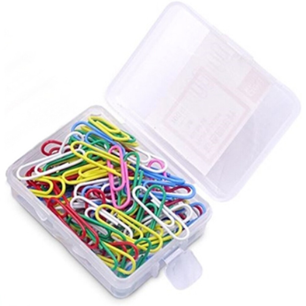 [오늘출발] 클립 2색상 80개 체인블럭 행정용품 집게 사무용집게 문구