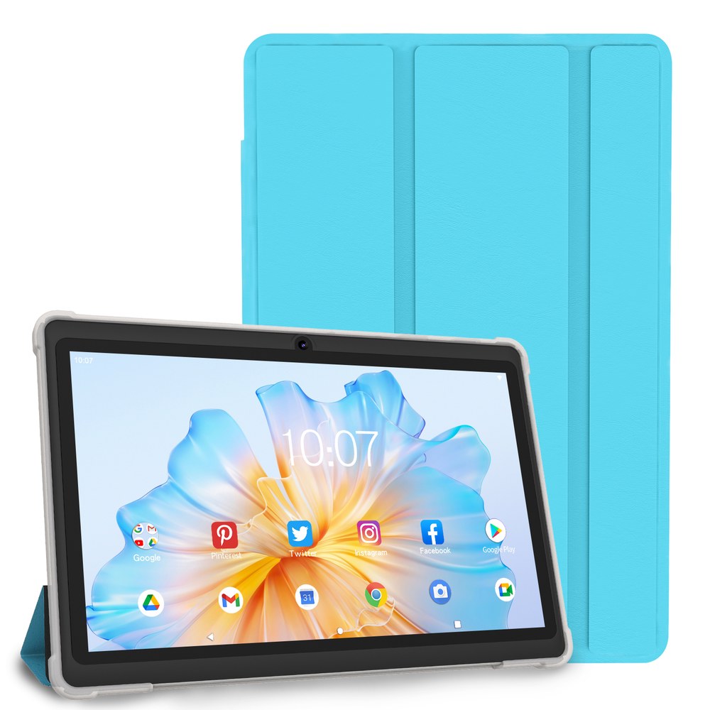 [해외] Pritom 7인치 태블릿 PC Android 13 쿼드 코어 4GB 2 2GB 가상 RAM 32GB ROM WiFi 듀얼 카메라 USB C 가죽