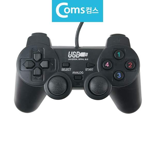 컴스TB104 189OHX84 유선 게임패드 조이스틱 컨트롤러 게임스틱