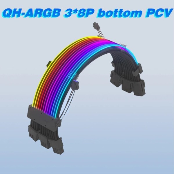 [오늘출발] 3x8PIN ARGB 연장 케이블 주소 지정 가능 5V 3핀 커넥터 AURA Sync 게이밍용 컴퓨터 데스크탑용 마더보드