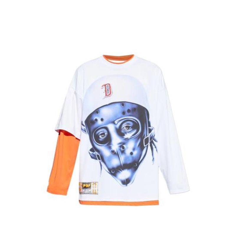 [해외] Other B 26SS 피디에프 긴팔 티셔츠 DFM54043 TJ101 MASK WHITE ORANGE 명품직구 관부가세 포함