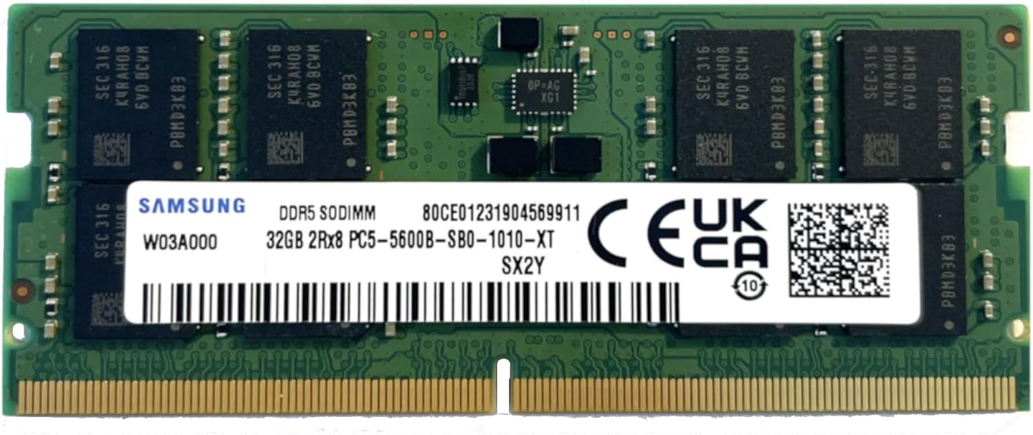 [오늘출발] 삼성 32GB DDR5 5600MHz PC5-44800 SODIMM 2Rx8 듀얼 랭크 CL46 1.1v 262핀 비ECC
