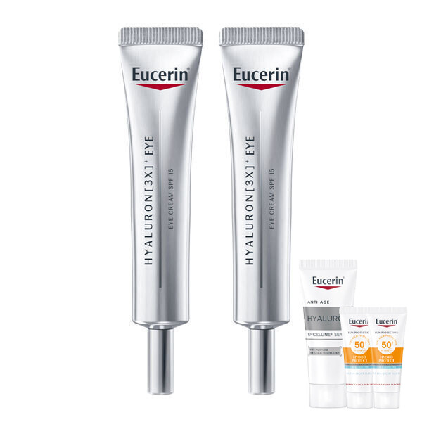 [오늘출발] 유세린 유세린 하이알루론 3X 아이크림 15ml 2개 (증정)에피셀린 세럼 7ml+선크림 10ml