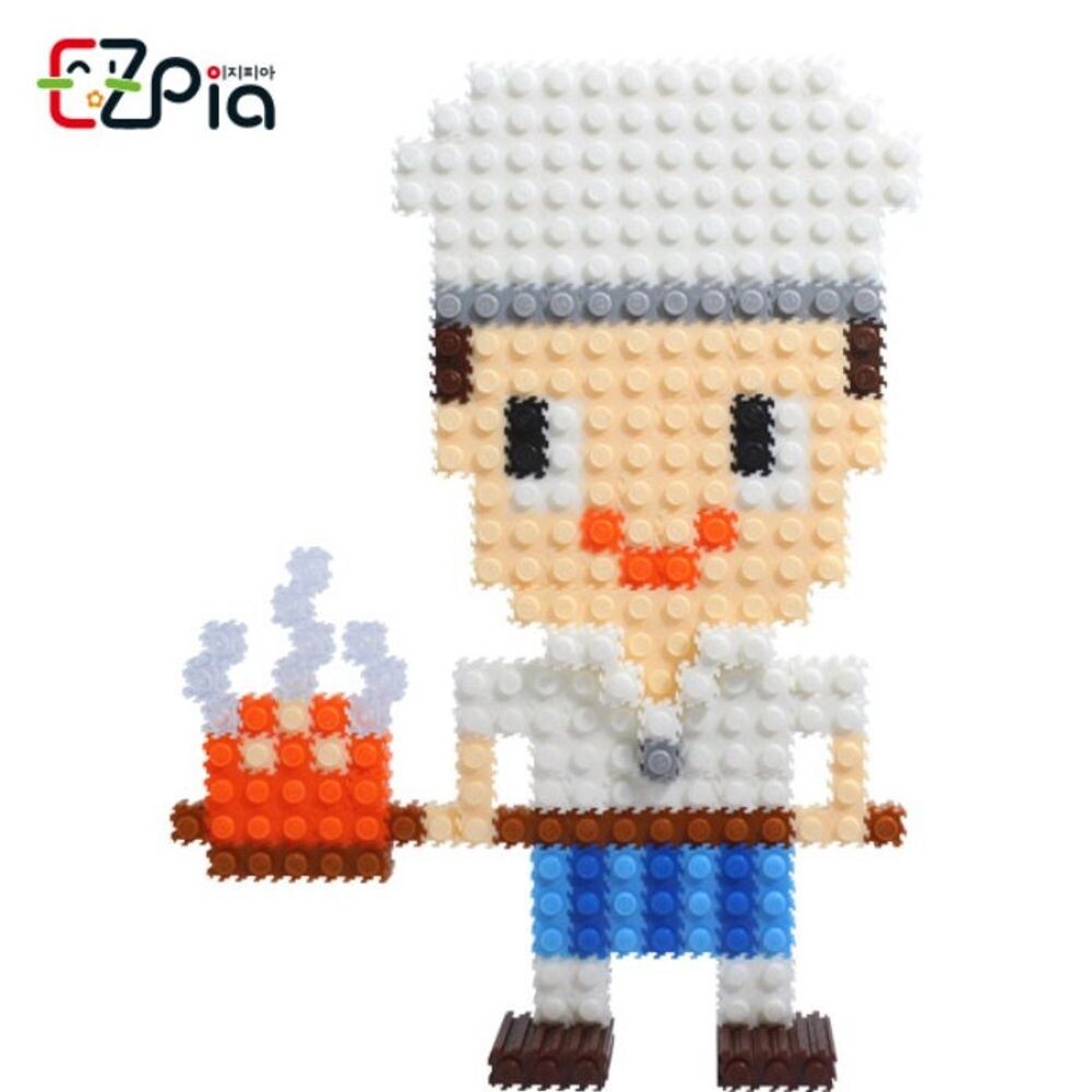 이지 툭툭블럭 직업시리즈4-요리사/직업블록/학습/용/블럭/놀이/입체형/볼록/어린이/학습용/학교/유치원