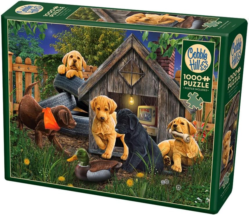 [오늘출발] 코블 힐 1000 조각 퍼즐 - 인 더 독하우스 포스터 포함