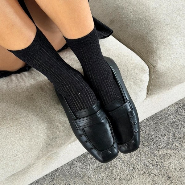 [오늘출발] 여자 스퀘어토 셔링 단화 발볼편한 경량 쿠션 페니 로퍼 +무료배송