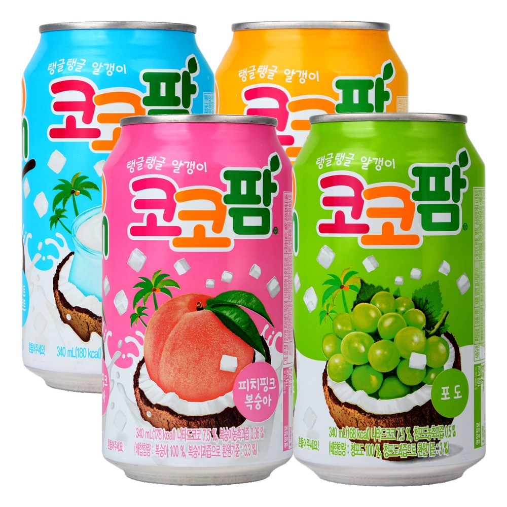 [오늘출발] 해태 코코팜 355ml 포도6+망고6+복숭아6+요구르트6