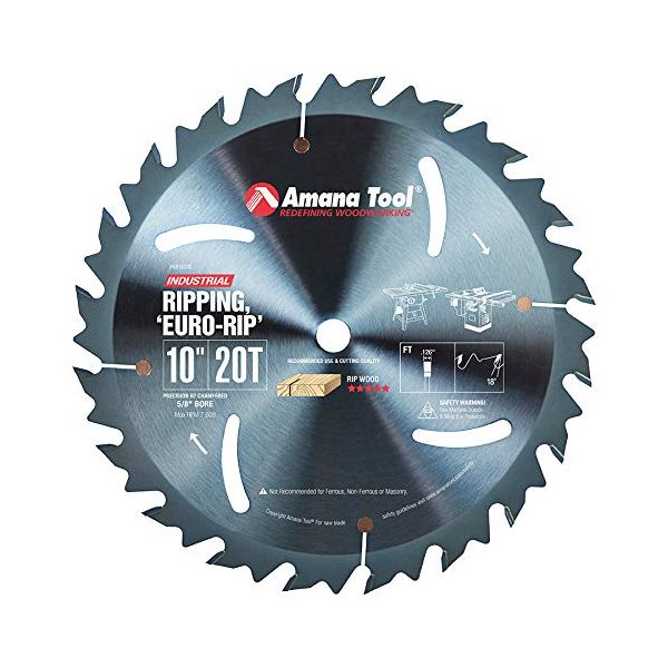 원형톱날 스킬 목공 스킬날 아마나 툴 RB1020C 일렉트로블루 카바이드 팁 유로 립 냉각 슬롯 포함 지름 10