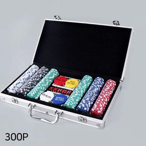 (골드스마일)홀덤펍 국제규격 경기용 카지노칩 세트 300개 미니어처소품