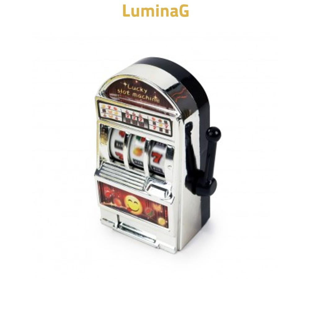 [오늘출발] 미니 슬롯머신 실버 저금통 장난감 인테리어 소품 실용 보관