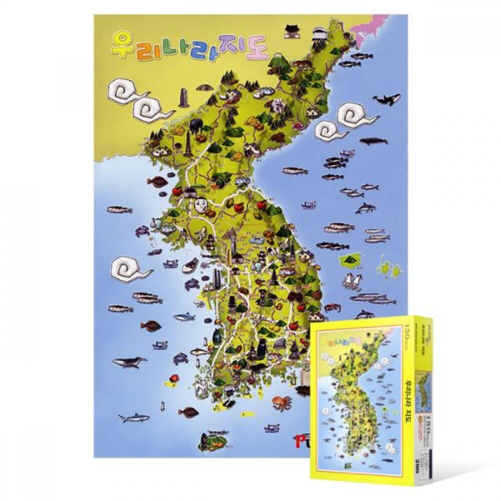 [오늘출발] 직소퍼즐사이트 한국지도 한반도지도퍼즐 150피스 우리나라 지도