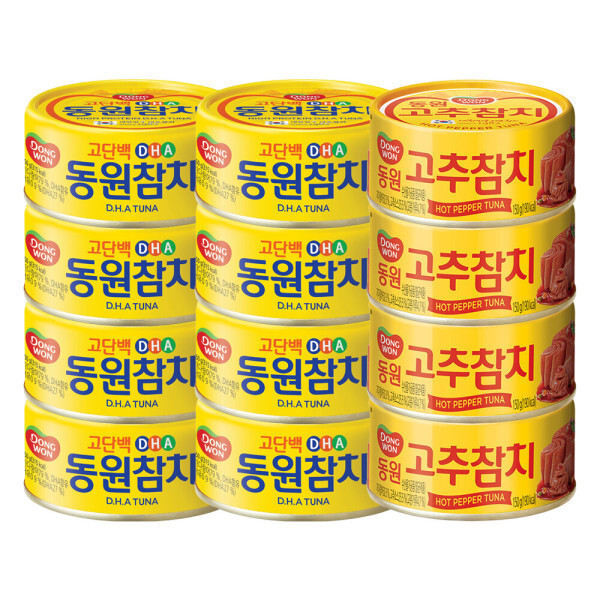 [동원에프앤비][오늘출발] 동원 동원 DHA 참치 150G 8캔 + 고추참치 150G 4캔