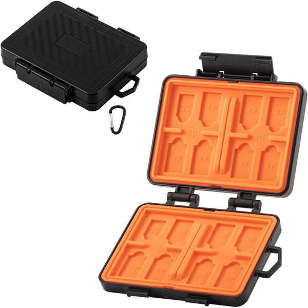 [해외] 리치피트 범용 메모리 카드 케이스 SD TF 나노 SIM 24칸 슬롯 대용량 저장함 정리함 쉘 가방