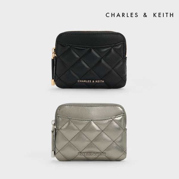 찰스앤키스 찰스앤키스 알바 퀼팅 탑 지퍼 카드홀더 카드지갑