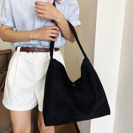 보부상가방 빅 2컬러 스웨이드가방 스웨이드호보백 데일리 포켓