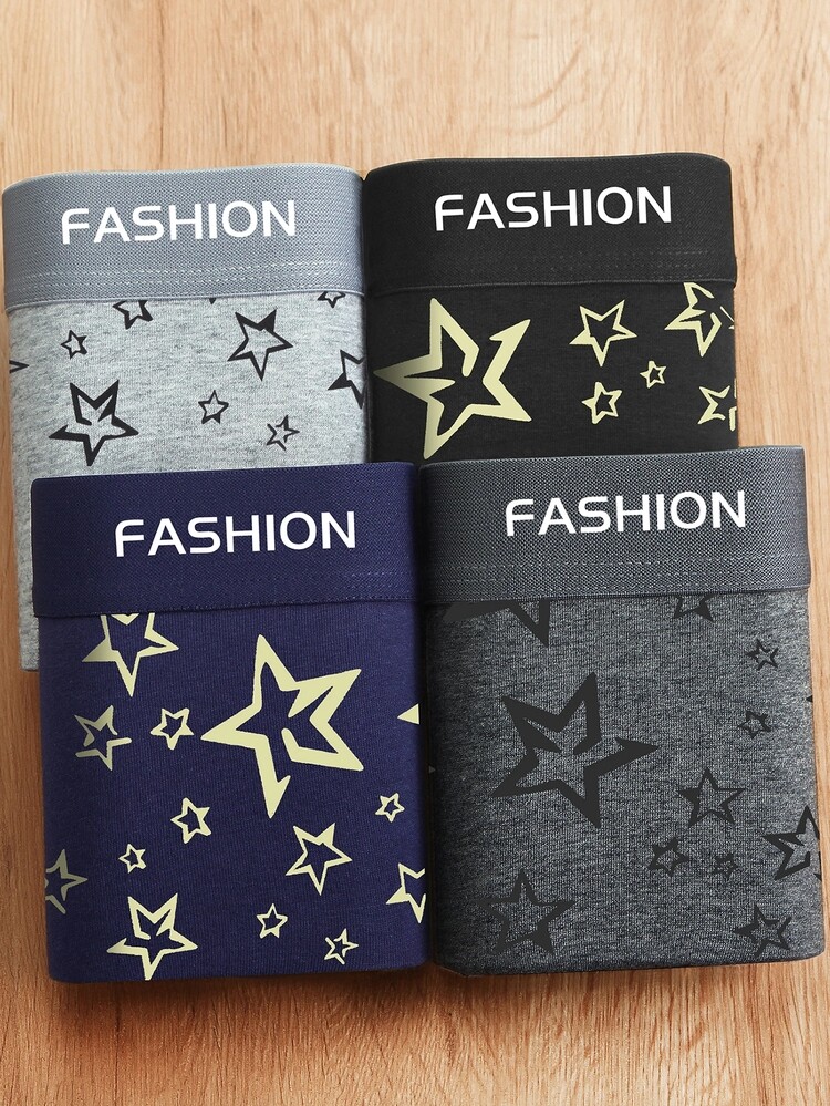 드로즈팬티 4pcs 남성 속옷 복서 팬티 인기 판매 세련되고 부드러운 통기성 트렌디하며