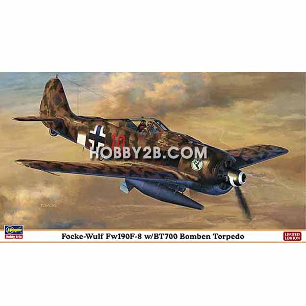 1/48 Focke-Wulf Fw190 F-8 w/BT700 Bomben Torpedo 프로펠라기 전투기 모형 비행기 조립 프라모델