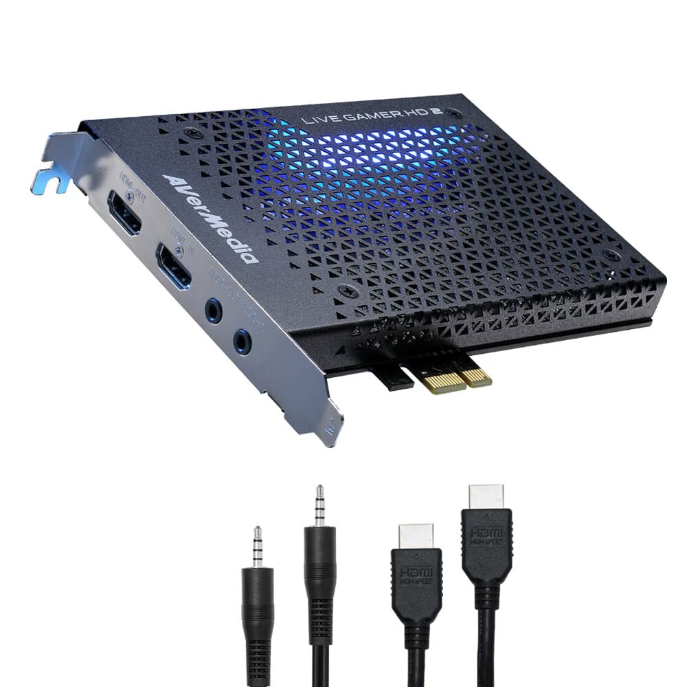 [오늘출발] AverMedia Live Gamer HD 2-PCIe 내부 게임 캡처 카드 멀티 카드 지원 Xbox 시리즈 x /s의 저지연 패스