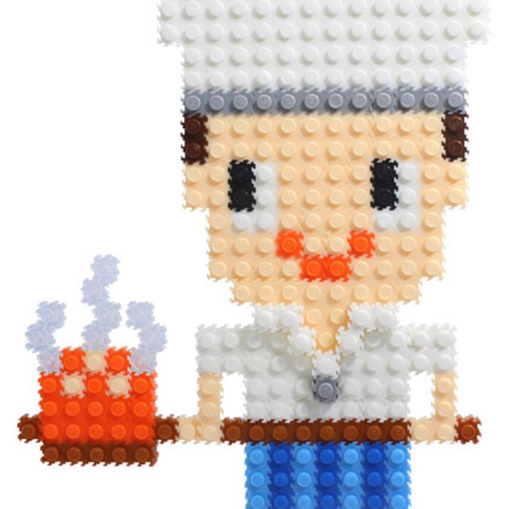 툭툭블럭 직업 시리즈4 요리사 나노블럭 나노블럭도안 조립블럭 미니블럭