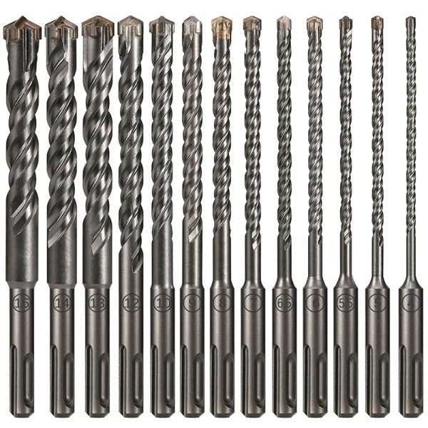 콘크리트 SDS 플러스 5-16mm 비트 크로스 커터 헤드 더블 오거 해머 160mm 벽돌 블록 전기 석공 1개