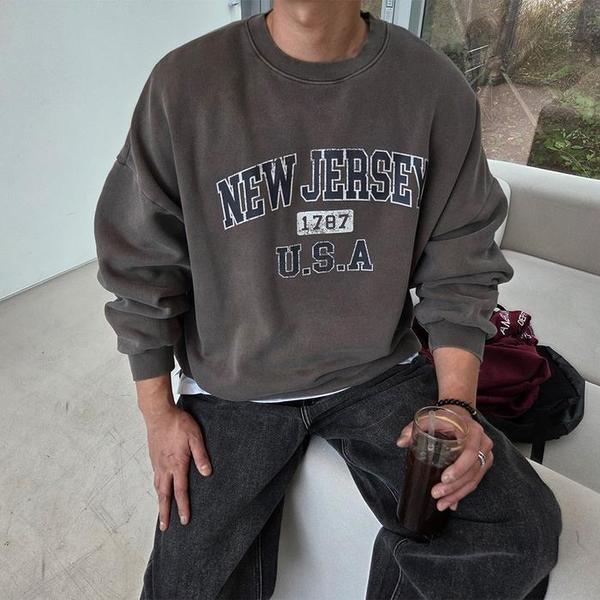 피그먼트 맨즈해시태그 뉴저지 맨투맨 S42586427