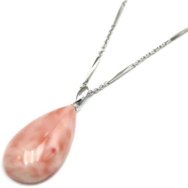 11438248 고급 여성 펜던트 목걸이 코인 심플 심해산호 츠유형 노시 등 선물용 무료 도금 금속 부품 체인