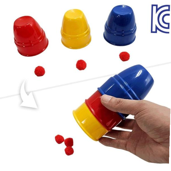 (KC인증) JL매직 각 컵 안에 볼을 한곳으로 모이게 할 수 있는 마술 컵앤볼 (대)